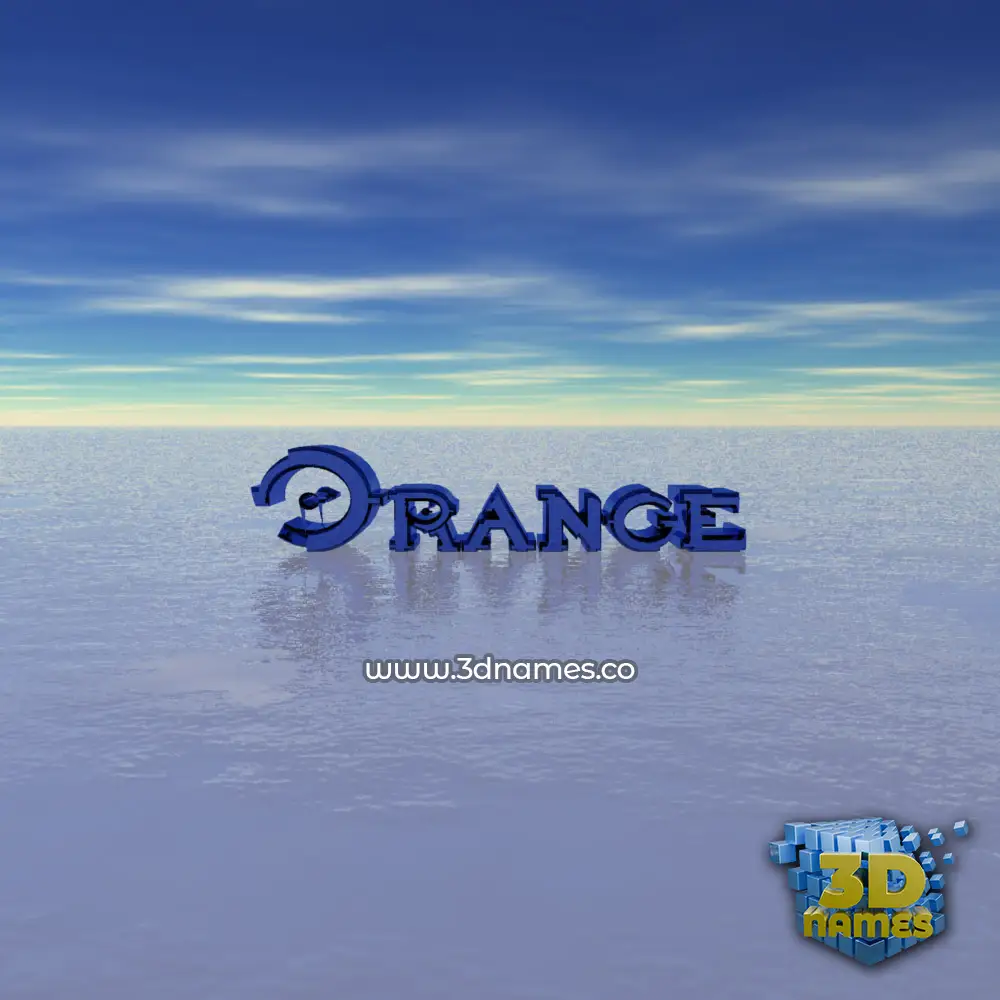 orange in Horizon style - 3D name wallpaper
