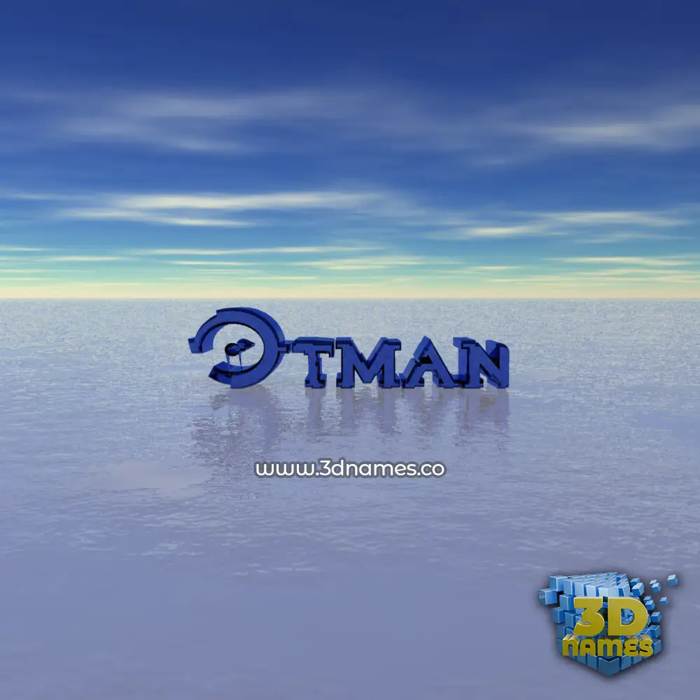 otman in Horizon style - 3D name wallpaper