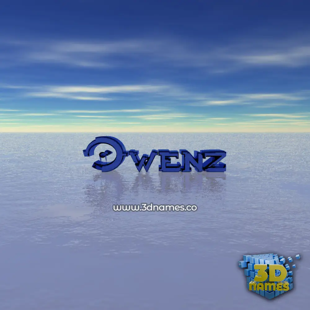 owenz in Horizon style - 3D name wallpaper