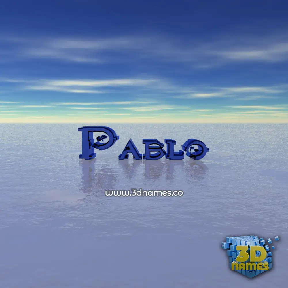 pablo in Horizon style - 3D name wallpaper