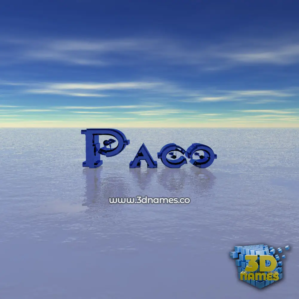 paco in Horizon style - 3D name wallpaper