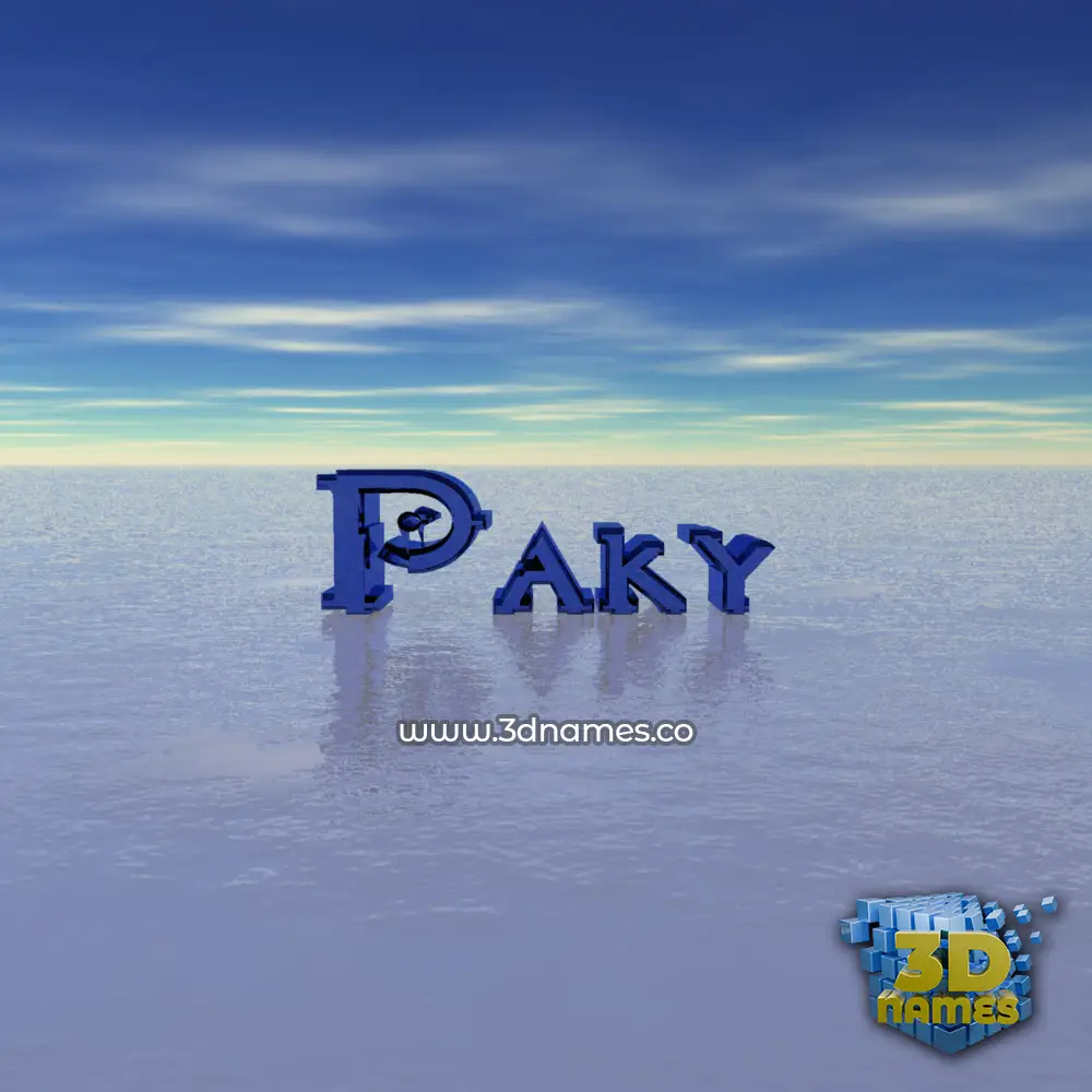 paky in Horizon style - 3D name wallpaper