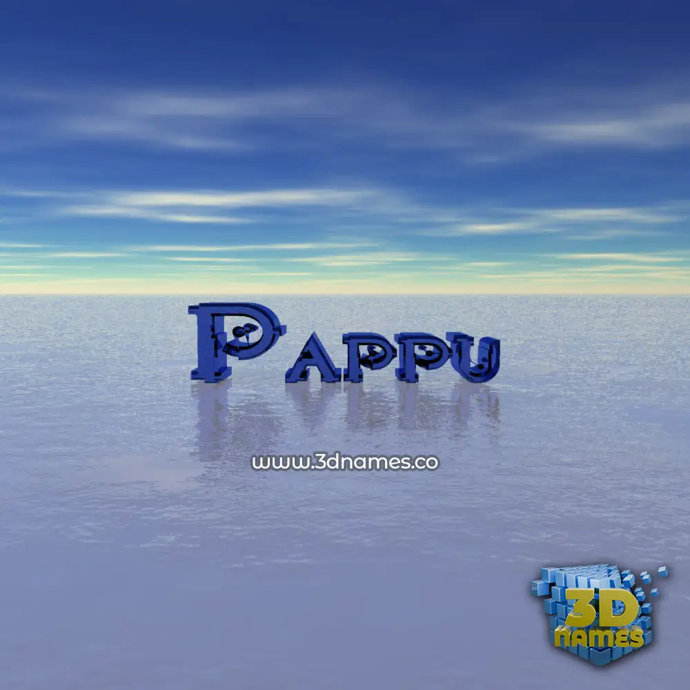 pappu in Horizon style - 3D name wallpaper