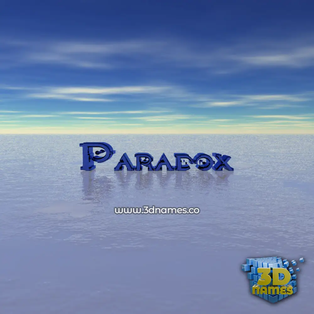 paradox in Horizon style - 3D name wallpaper