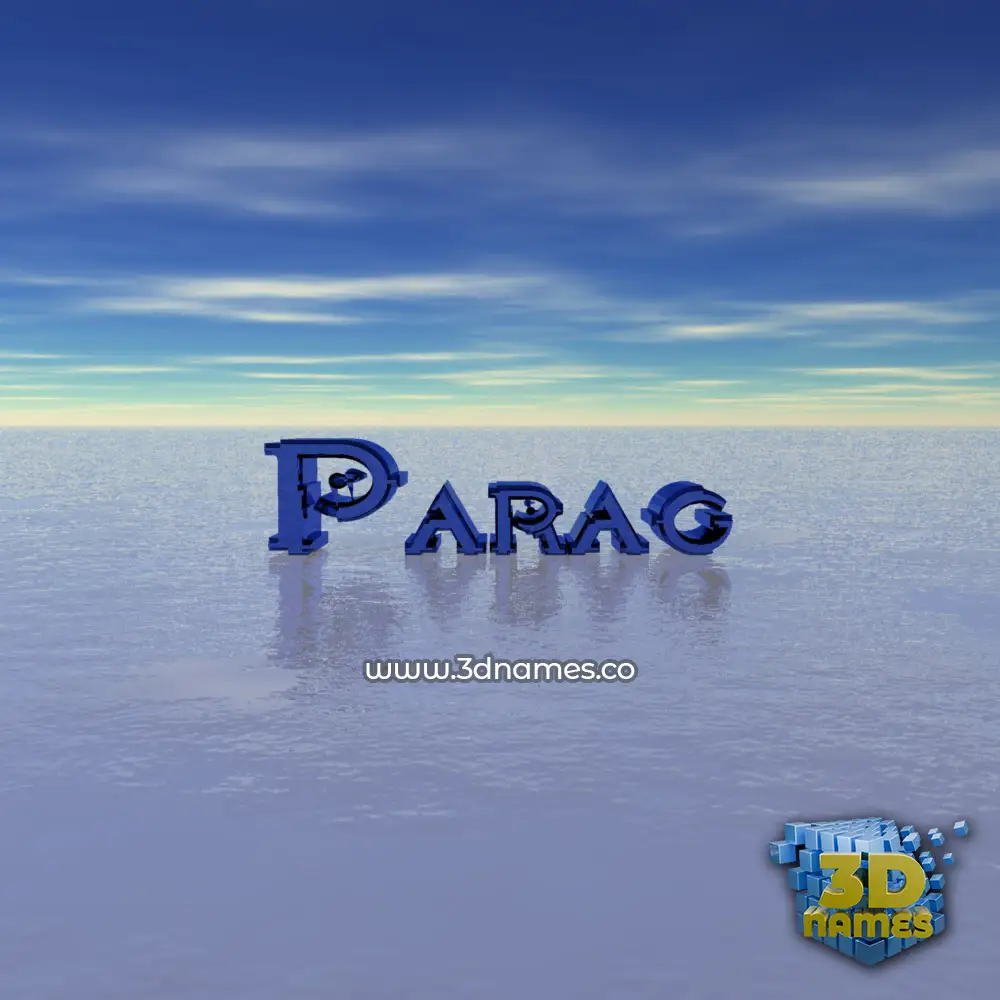 parag in Horizon style - 3D name wallpaper
