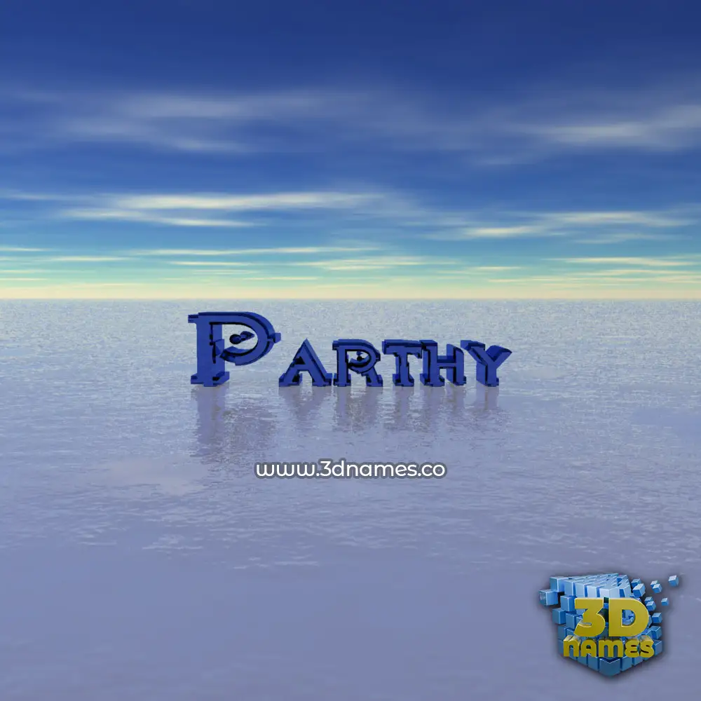 parthy in Horizon style - 3D name wallpaper