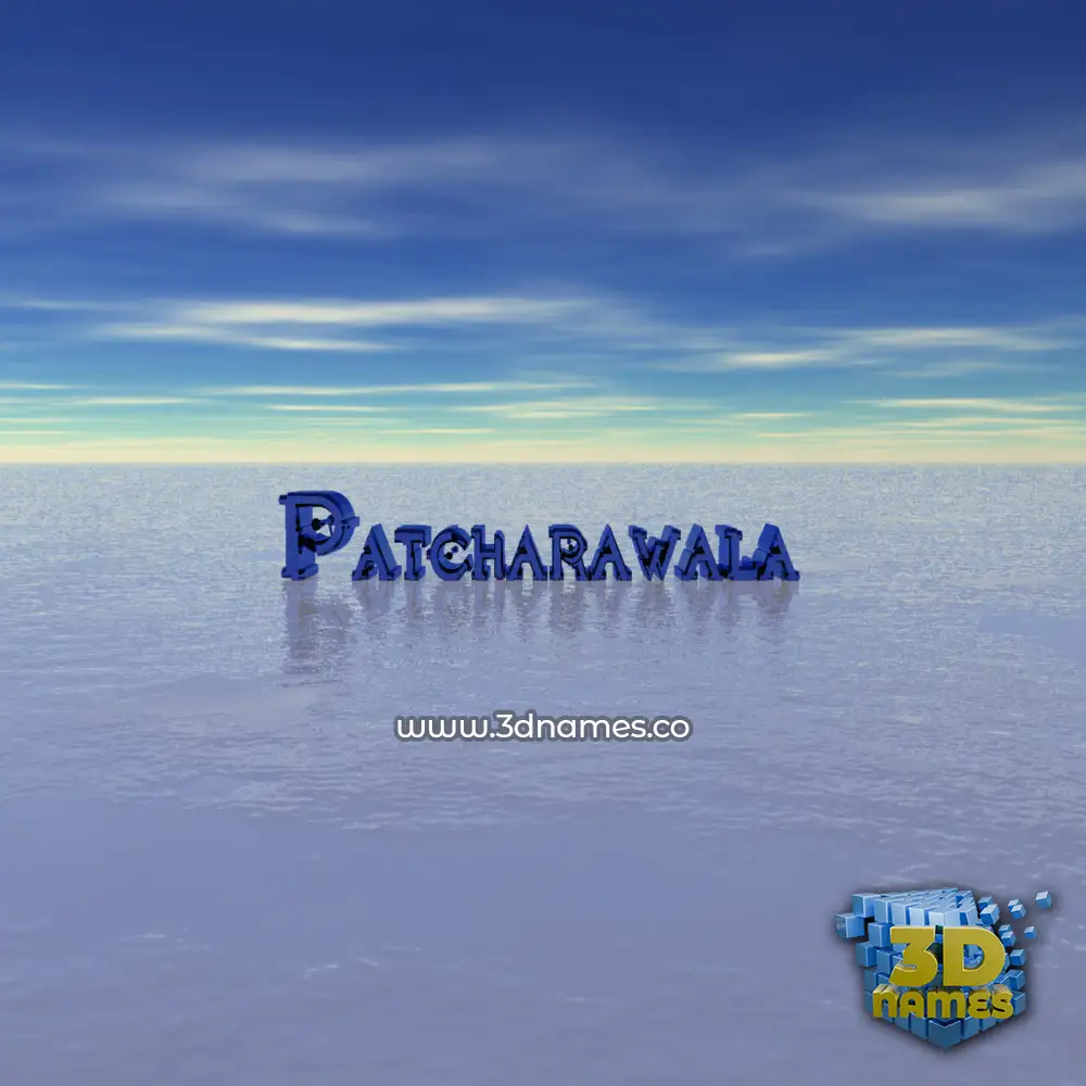 patcharawala in Horizon style - 3D name wallpaper