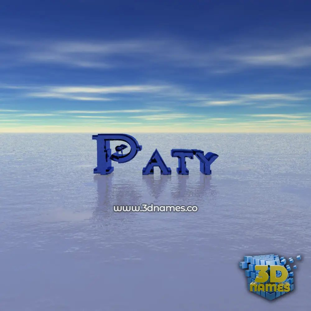 paty in Horizon style - 3D name wallpaper