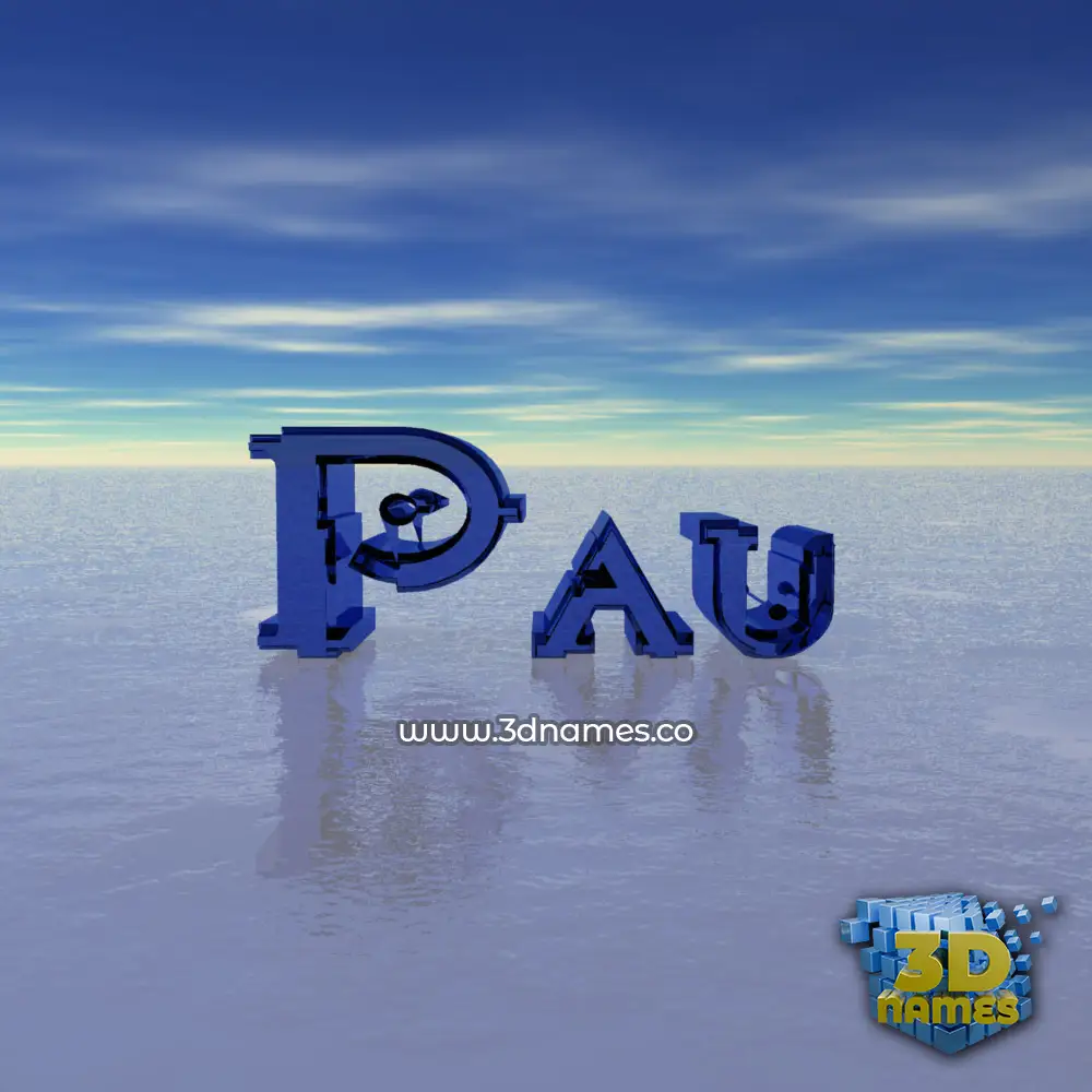 pau in Horizon style - 3D name wallpaper