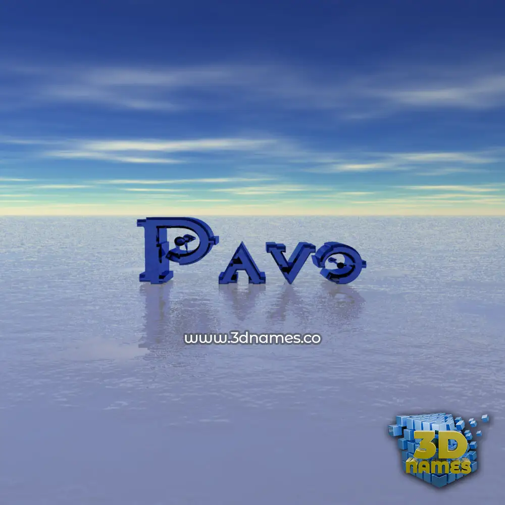 pavo in Horizon style - 3D name wallpaper