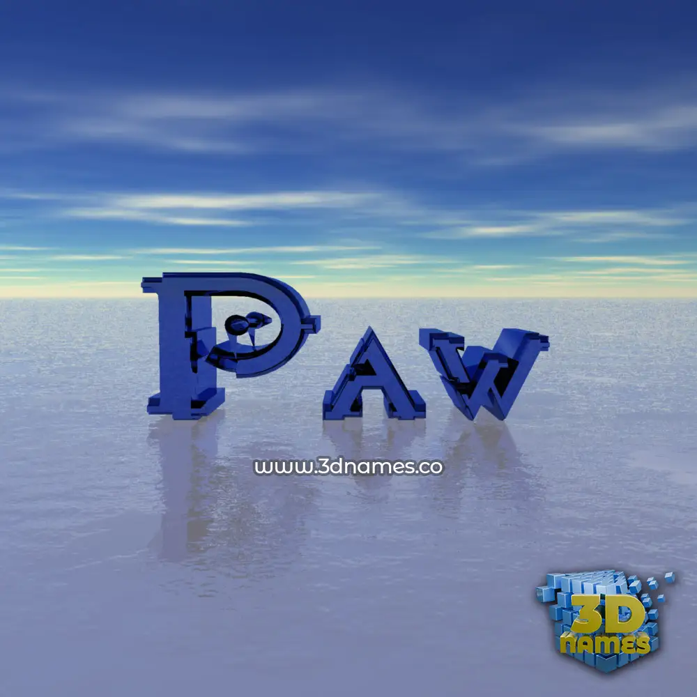 paw in Horizon style - 3D name wallpaper