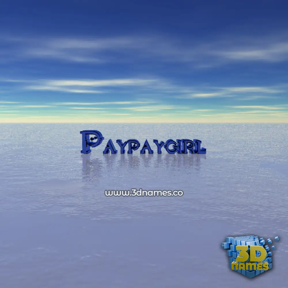 paypaygirl in Horizon style - 3D name wallpaper