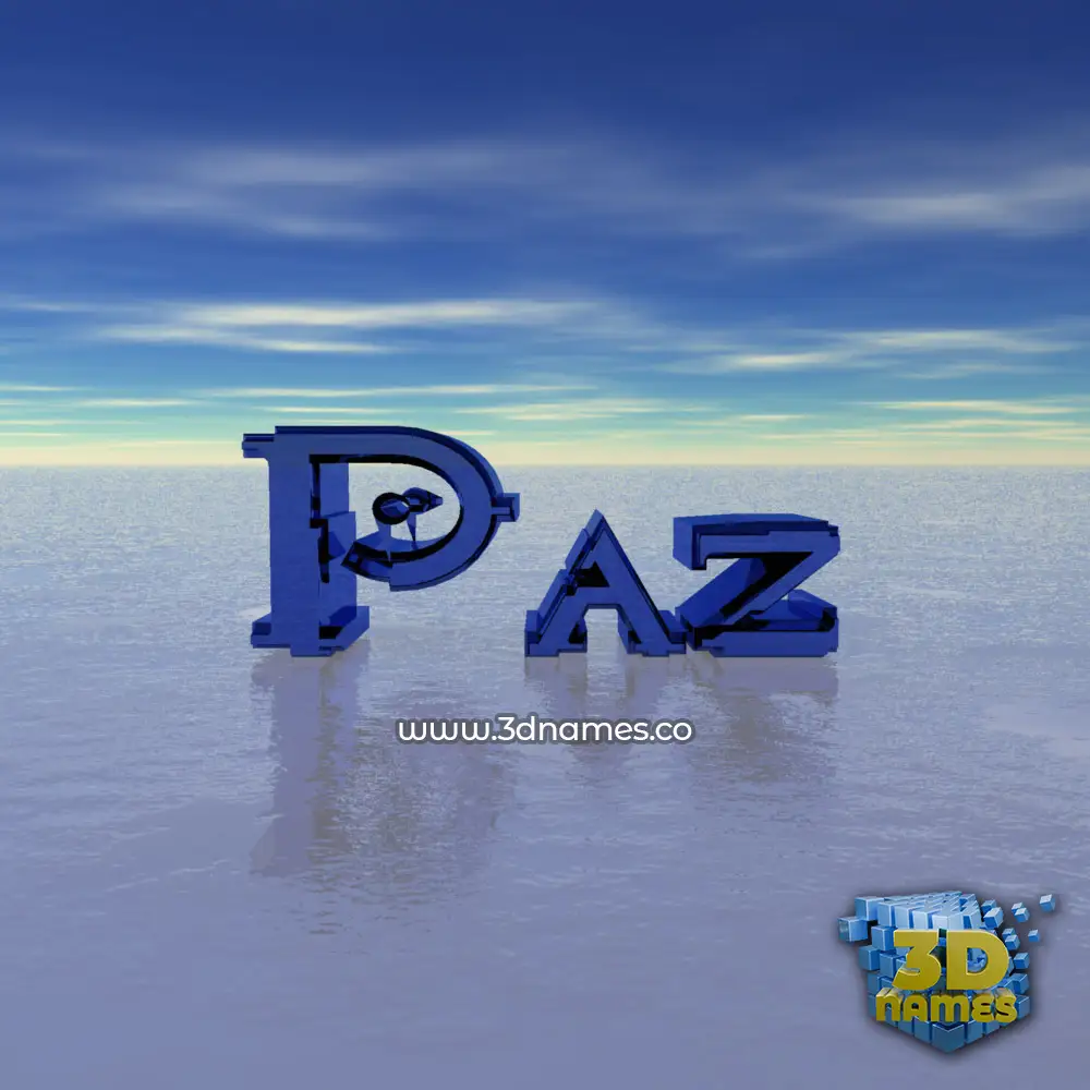 paz in Horizon style - 3D name wallpaper