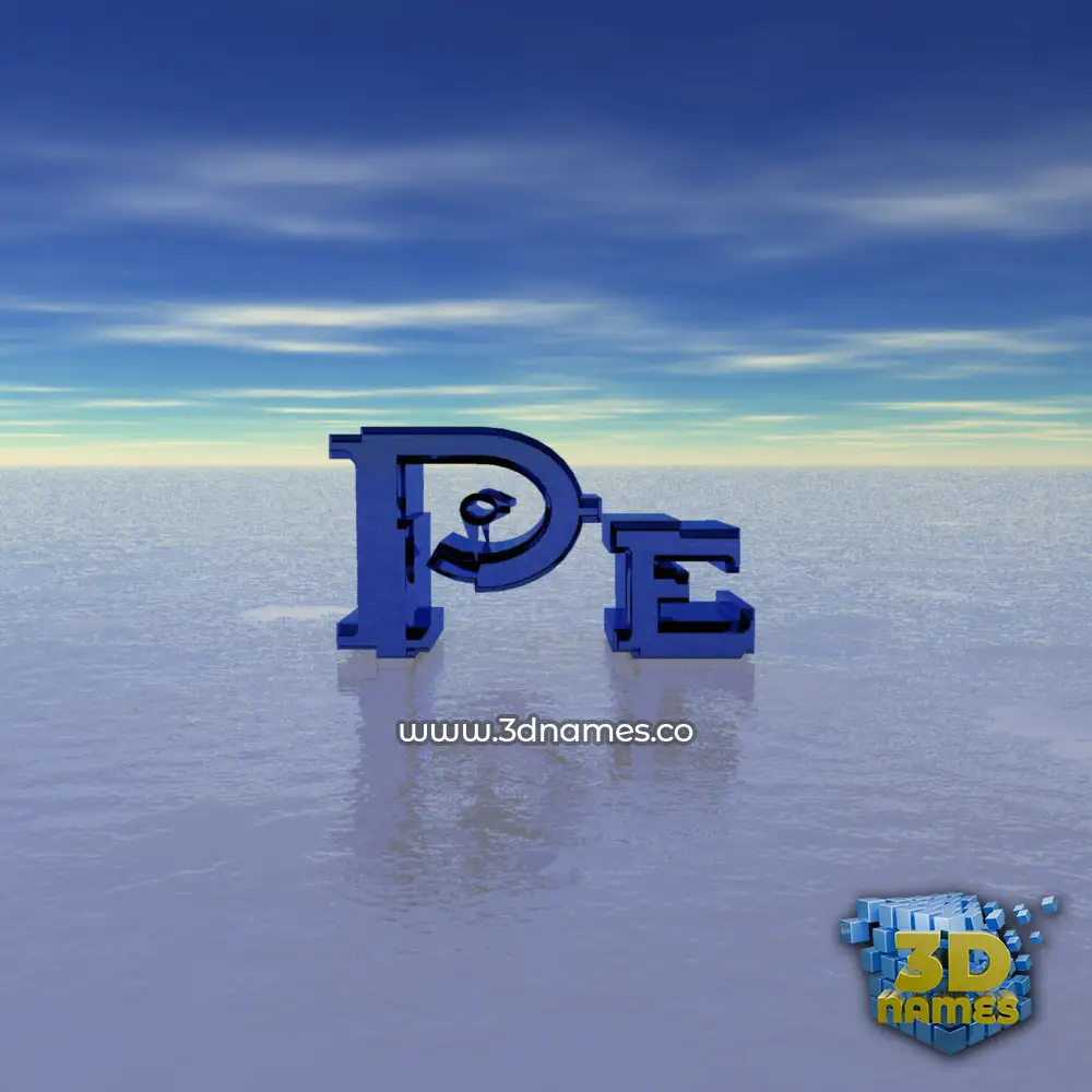 pe in Horizon style - 3D name wallpaper