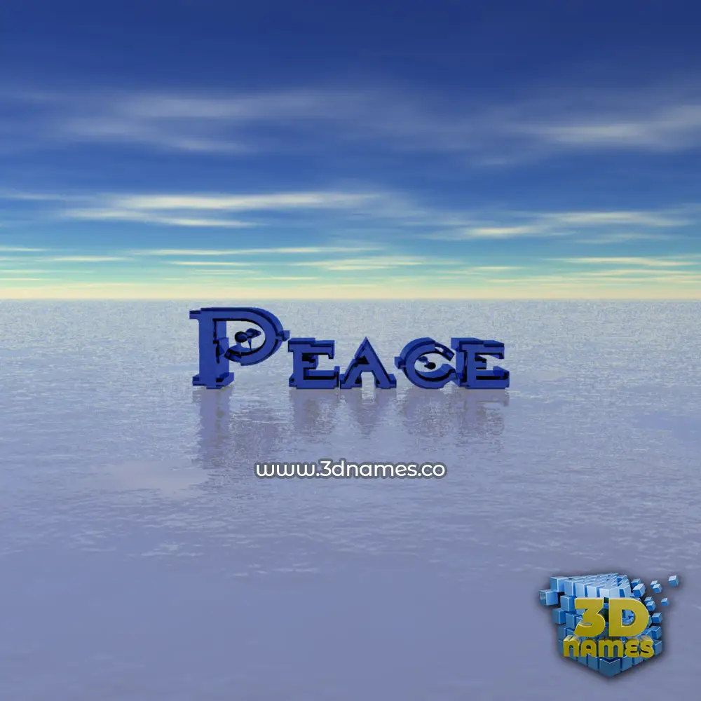 peace in Horizon style - 3D name wallpaper