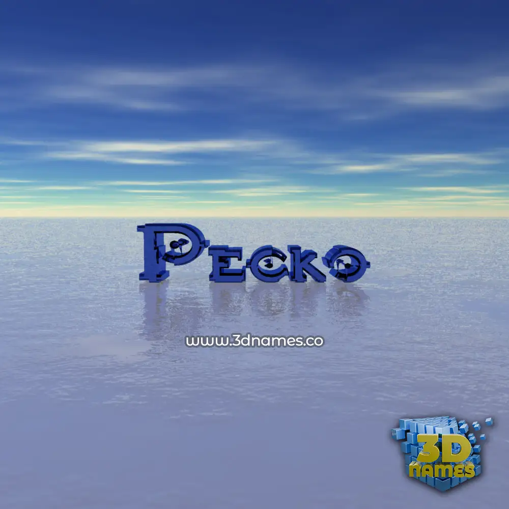 pecko in Horizon style - 3D name wallpaper