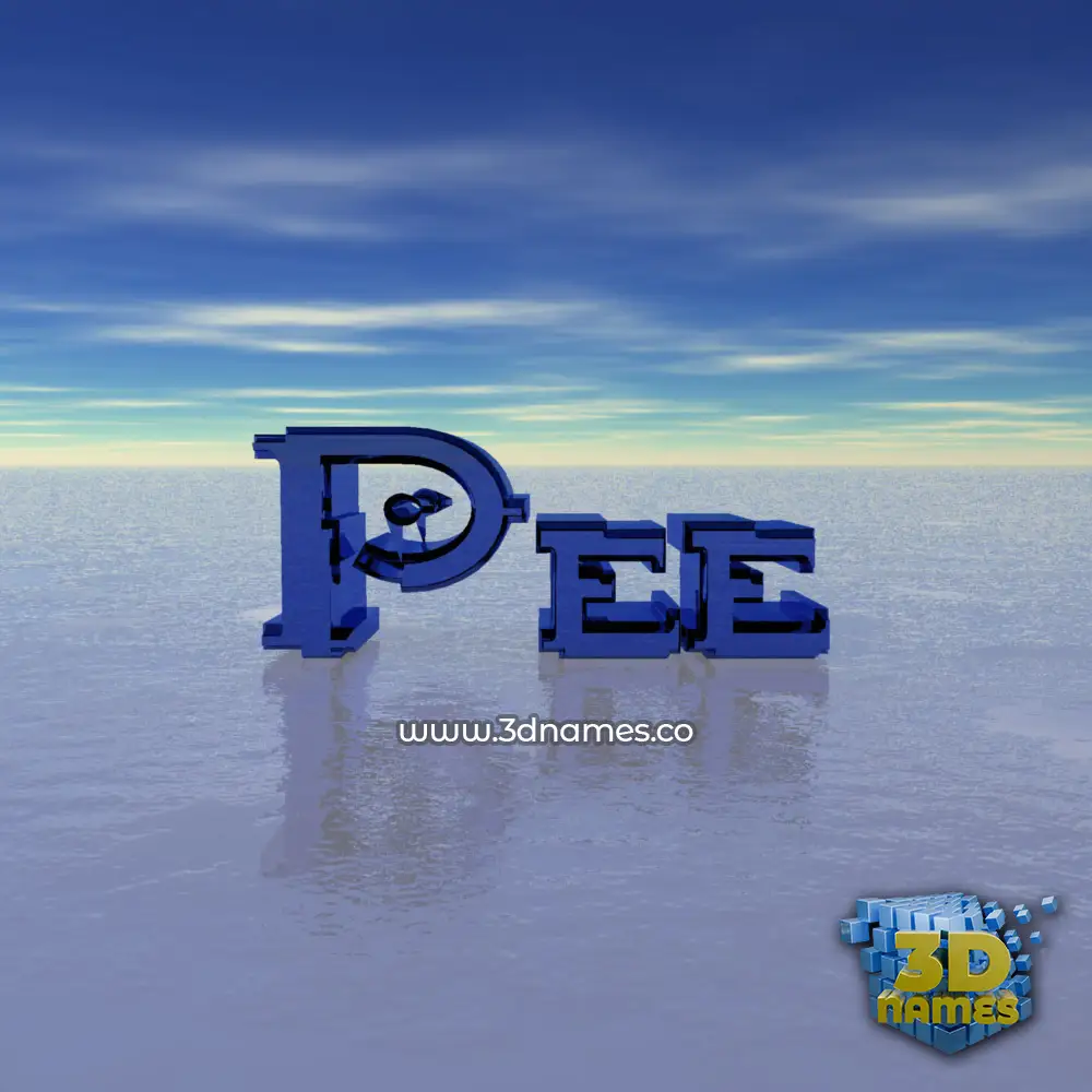 pee in Horizon style - 3D name wallpaper