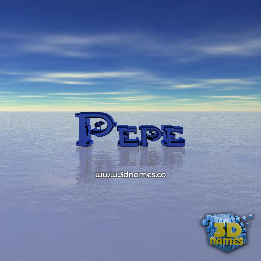 pepe in Horizon style - 3D name wallpaper