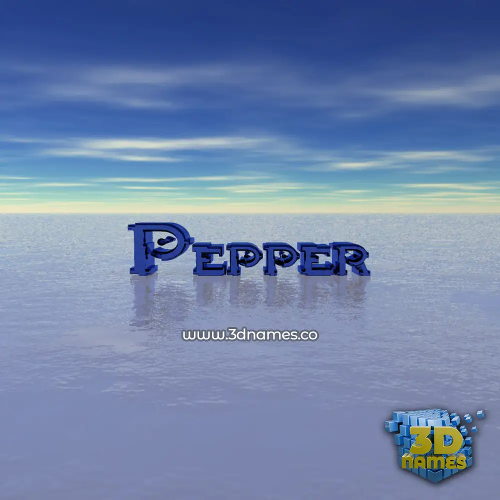 pepper in Horizon style - 3D name wallpaper
