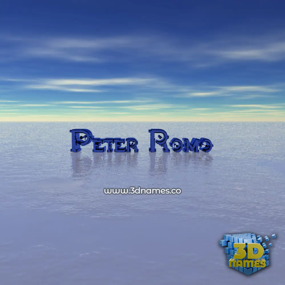 peter romo in Horizon style - 3D name wallpaper