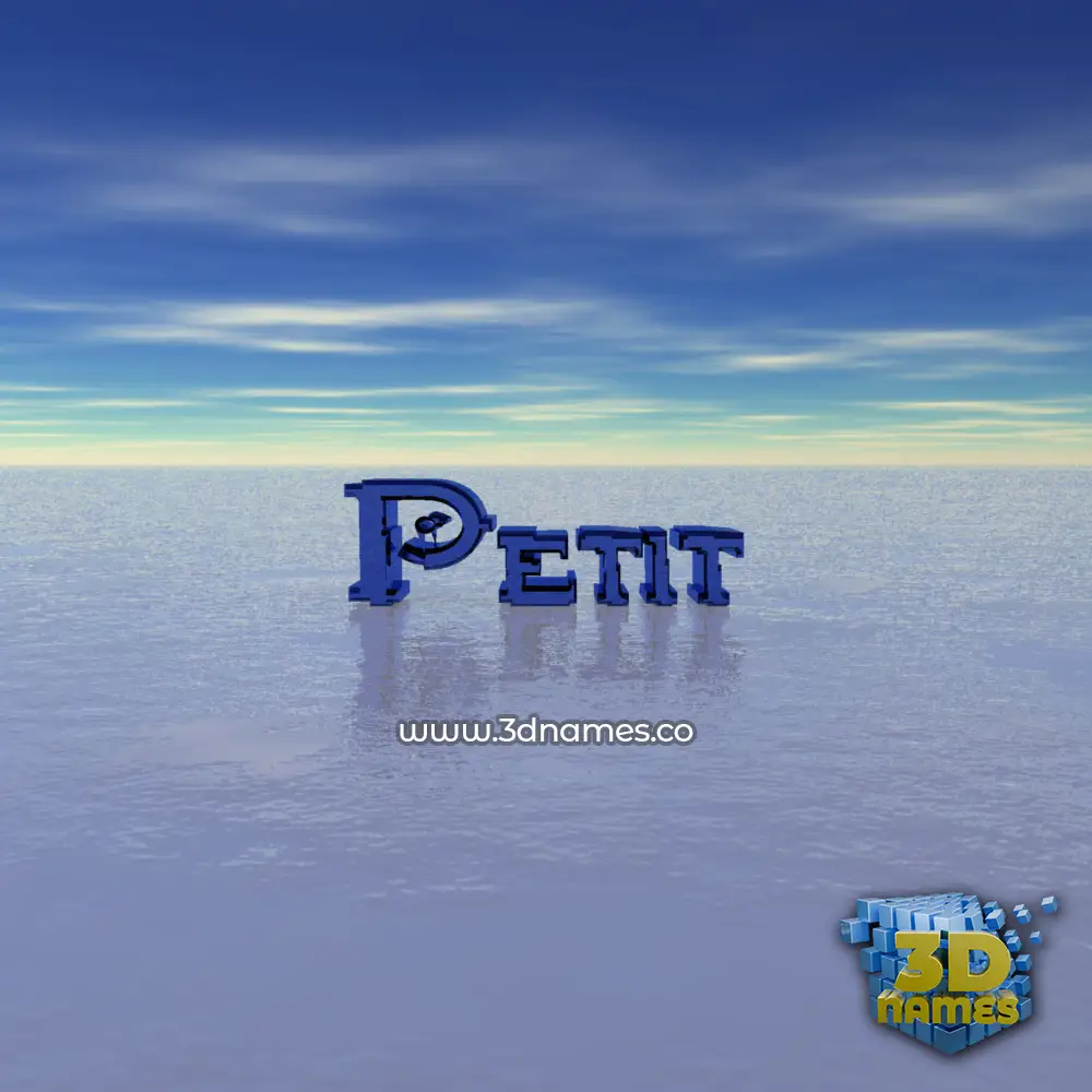 petit in Horizon style - 3D name wallpaper