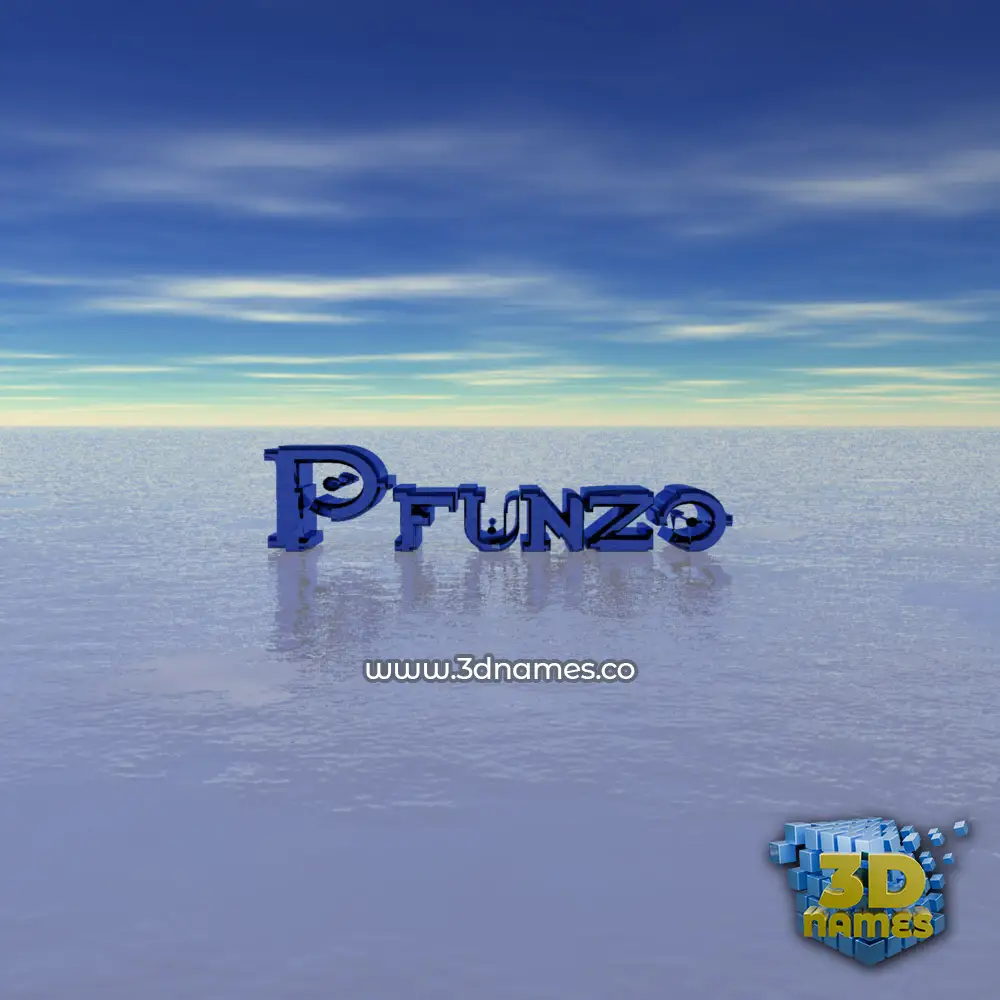 pfunzo in Horizon style - 3D name wallpaper