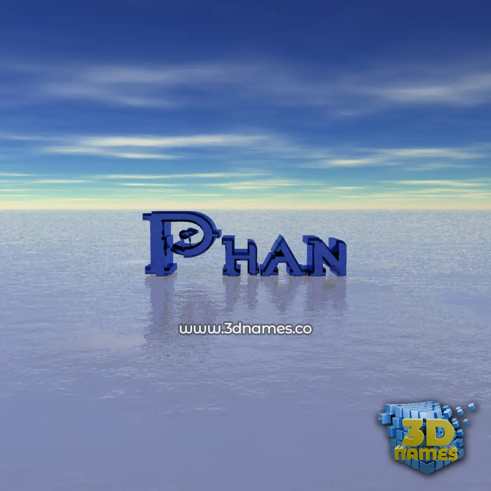 phan in Horizon style - 3D name wallpaper