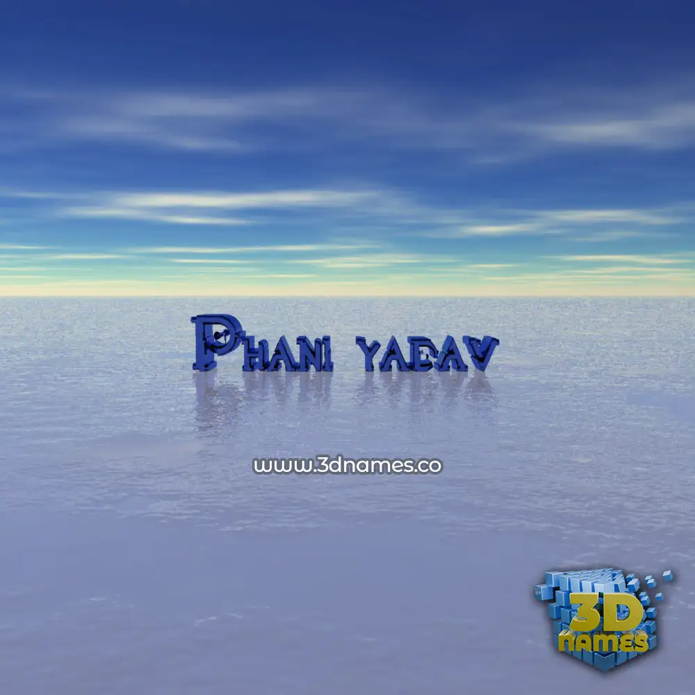 phani yadav in Horizon style - 3D name wallpaper