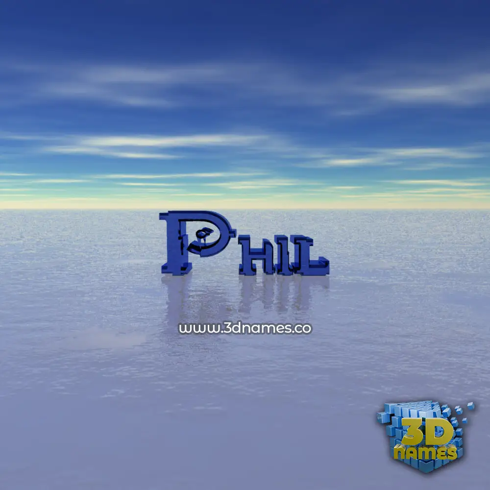 phil in Horizon style - 3D name wallpaper