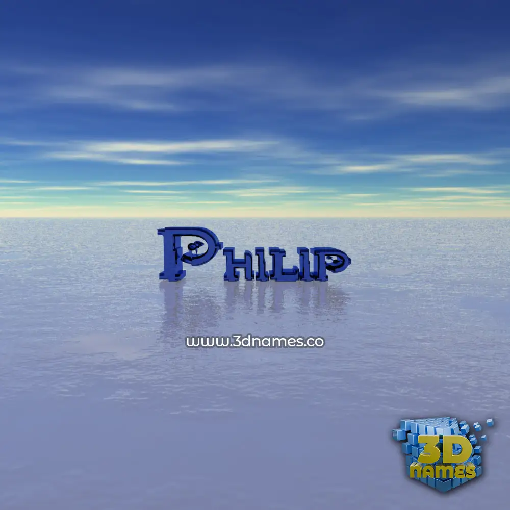 philip in Horizon style - 3D name wallpaper