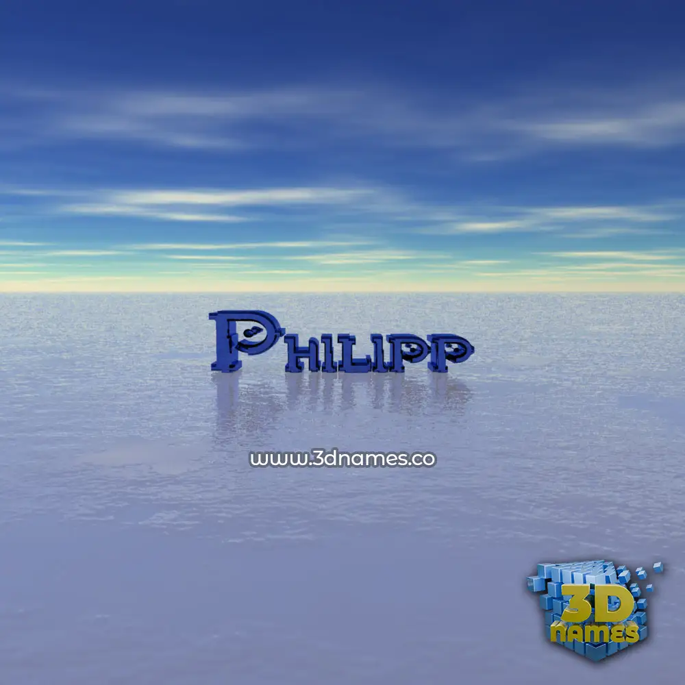 philipp in Horizon style - 3D name wallpaper
