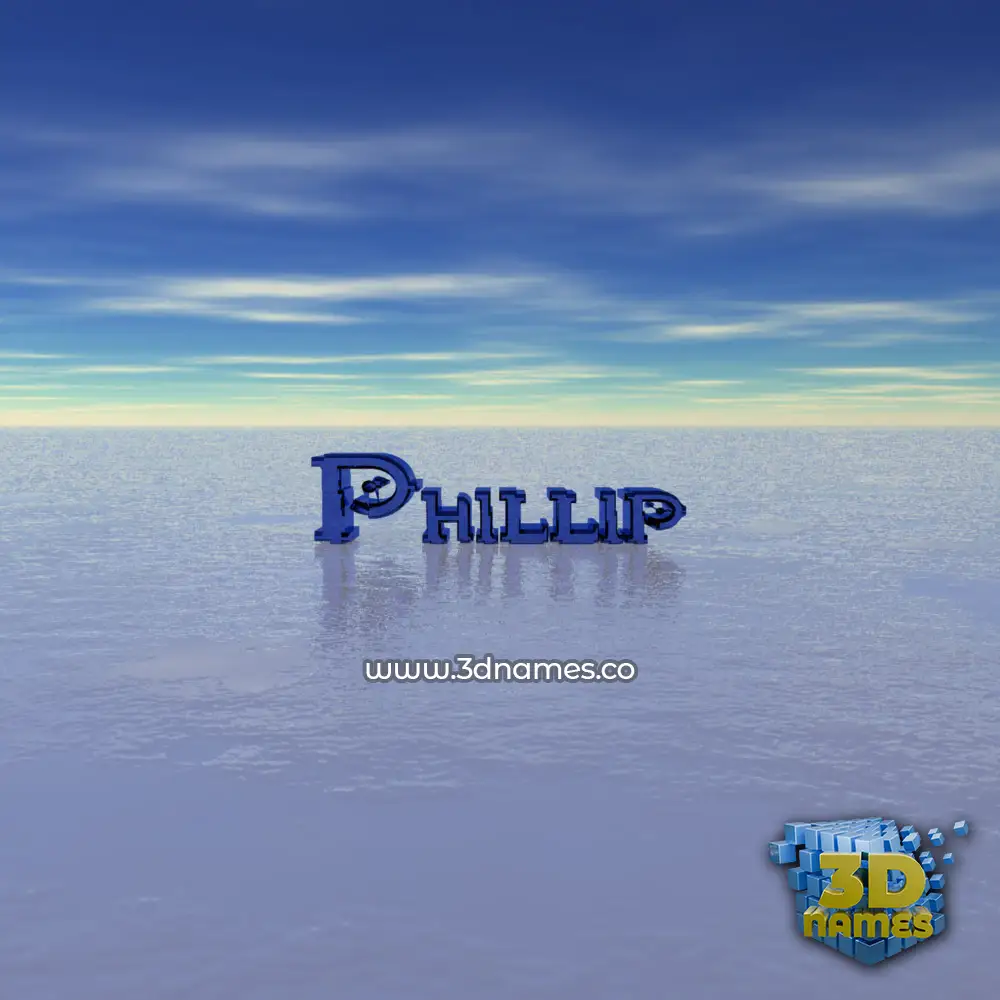 phillip in Horizon style - 3D name wallpaper