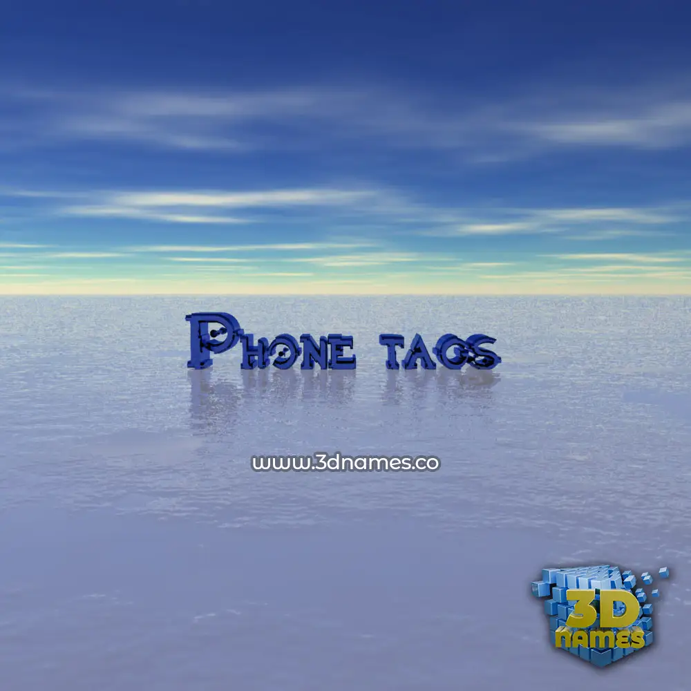 phone tags in Horizon style - 3D name wallpaper