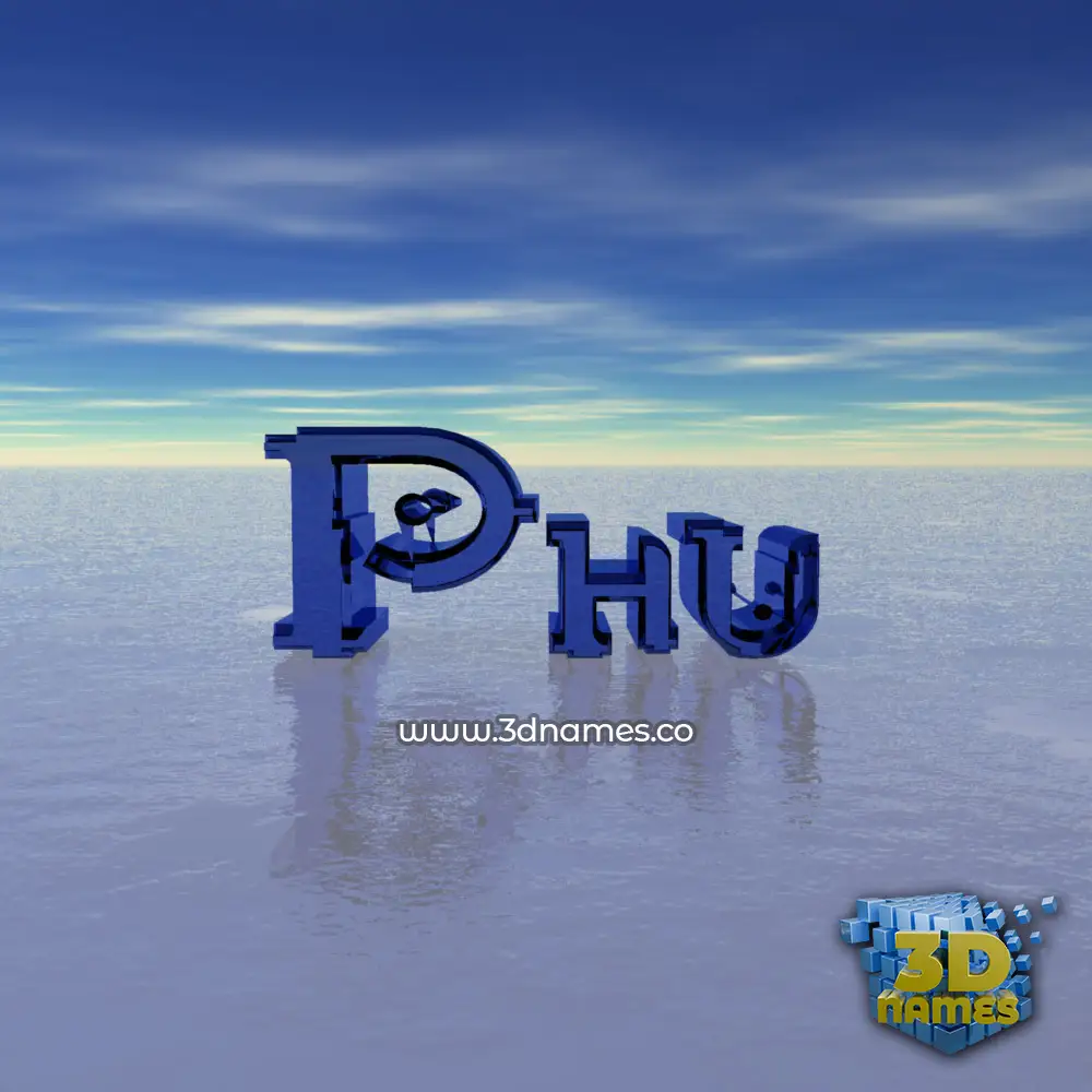 phu in Horizon style - 3D name wallpaper