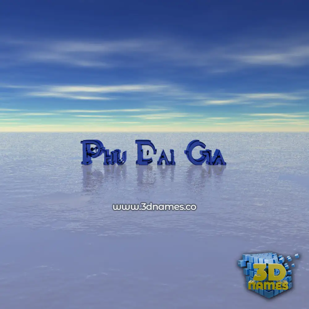 phu dai gia in Horizon style - 3D name wallpaper