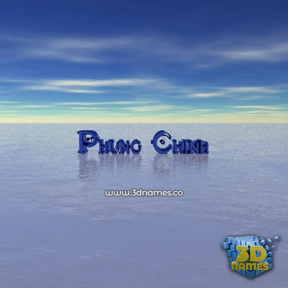 phung chinh in Horizon style - 3D name wallpaper