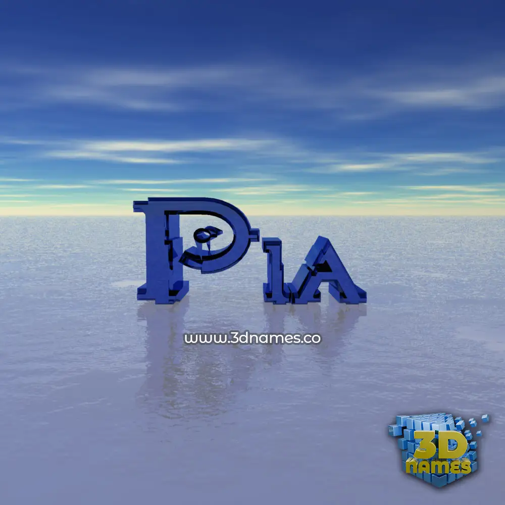 pia in Horizon style - 3D name wallpaper