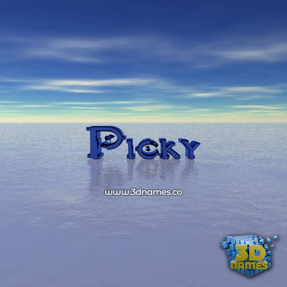 picky in Horizon style - 3D name wallpaper