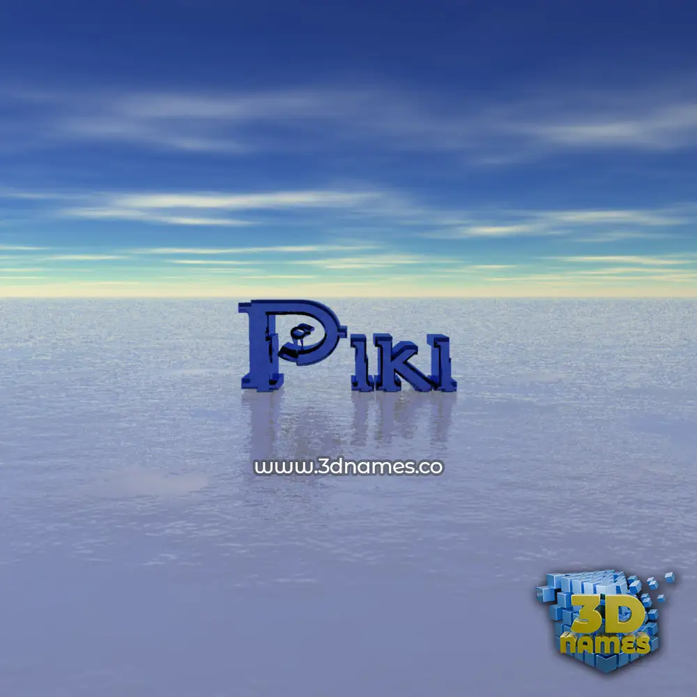 piki in Horizon style - 3D name wallpaper