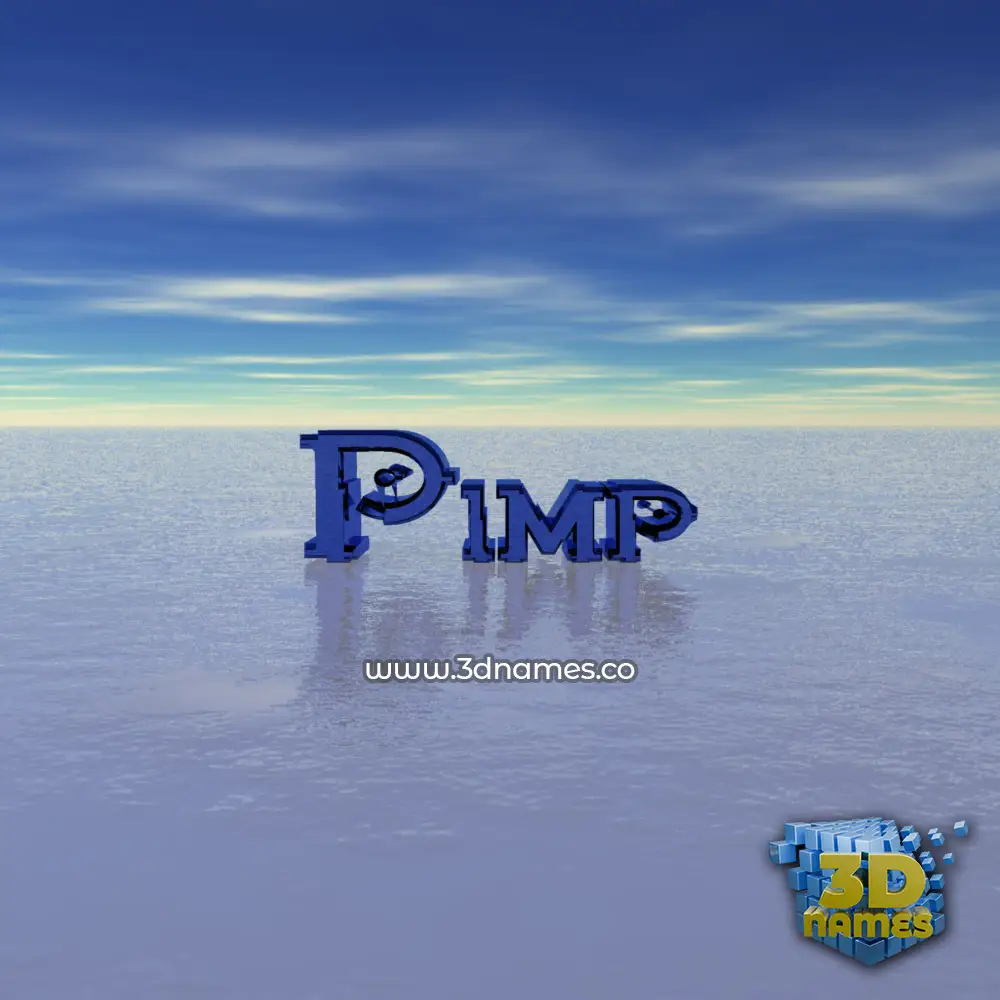 pimp in Horizon style - 3D name wallpaper