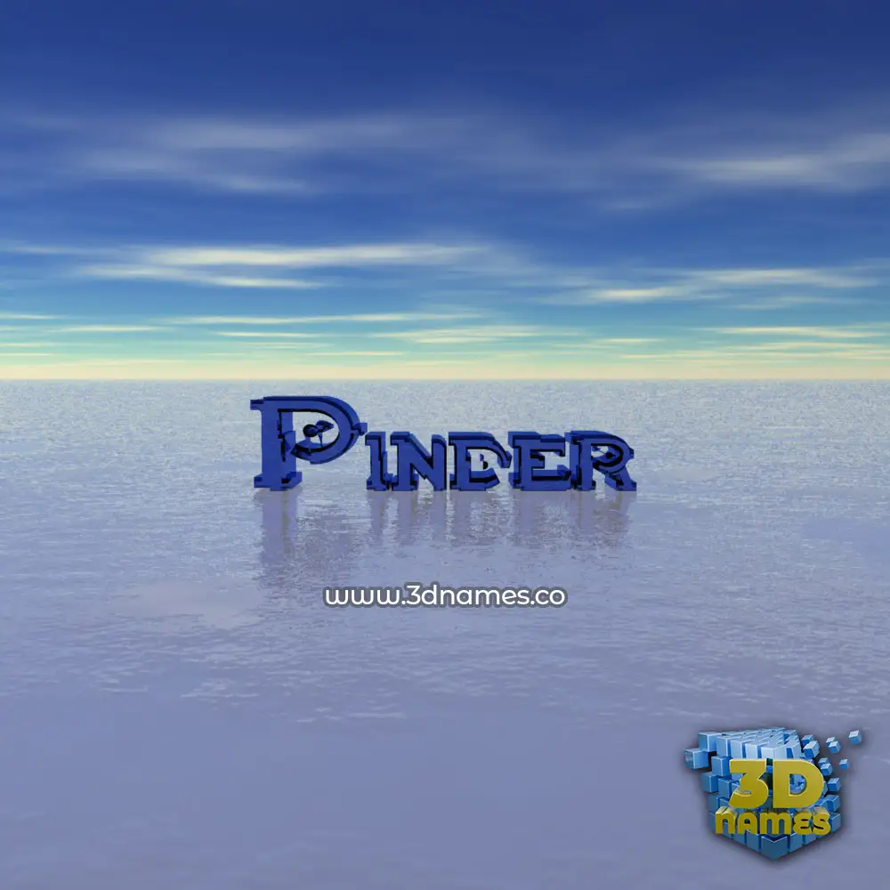 pinder in Horizon style - 3D name wallpaper