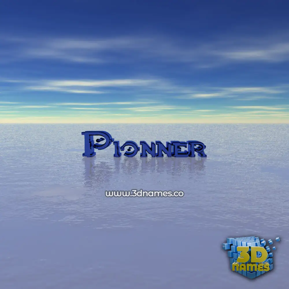 pionner in Horizon style - 3D name wallpaper