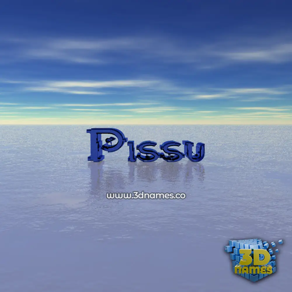 pissu in Horizon style - 3D name wallpaper