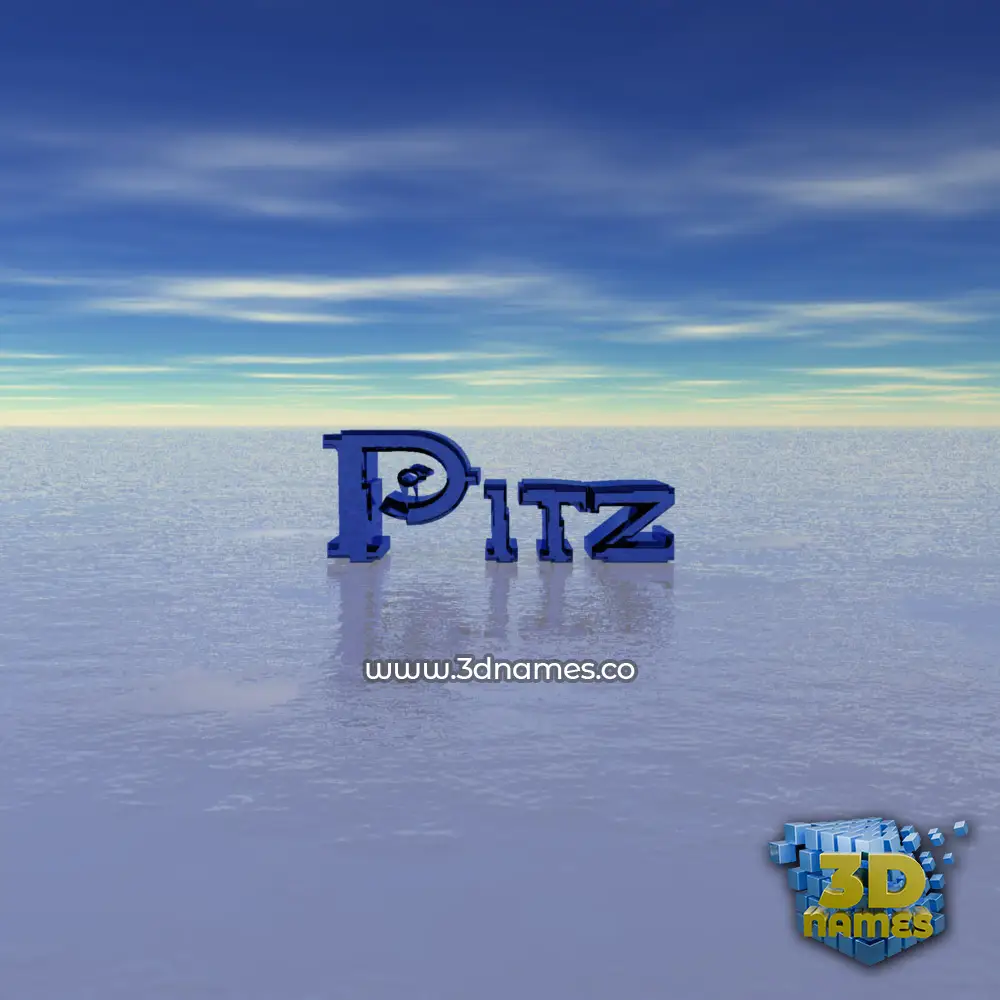 pitz in Horizon style - 3D name wallpaper
