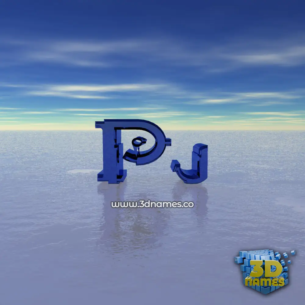 pj in Horizon style - 3D name wallpaper