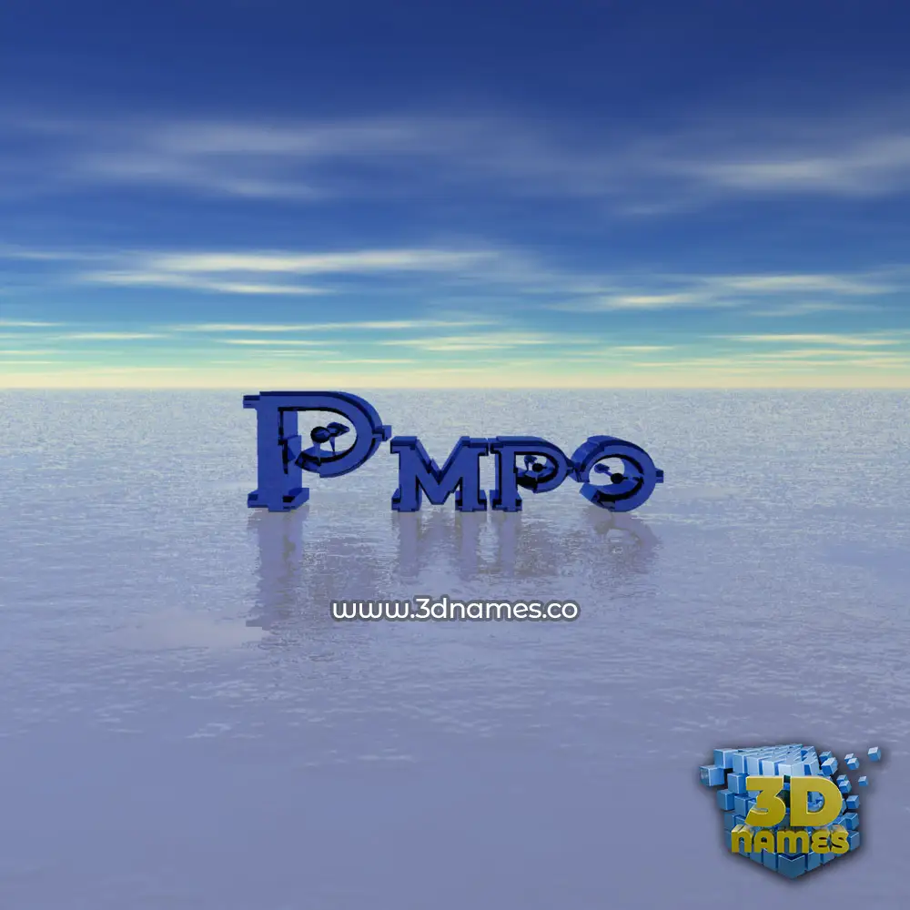 pmpo in Horizon style - 3D name wallpaper