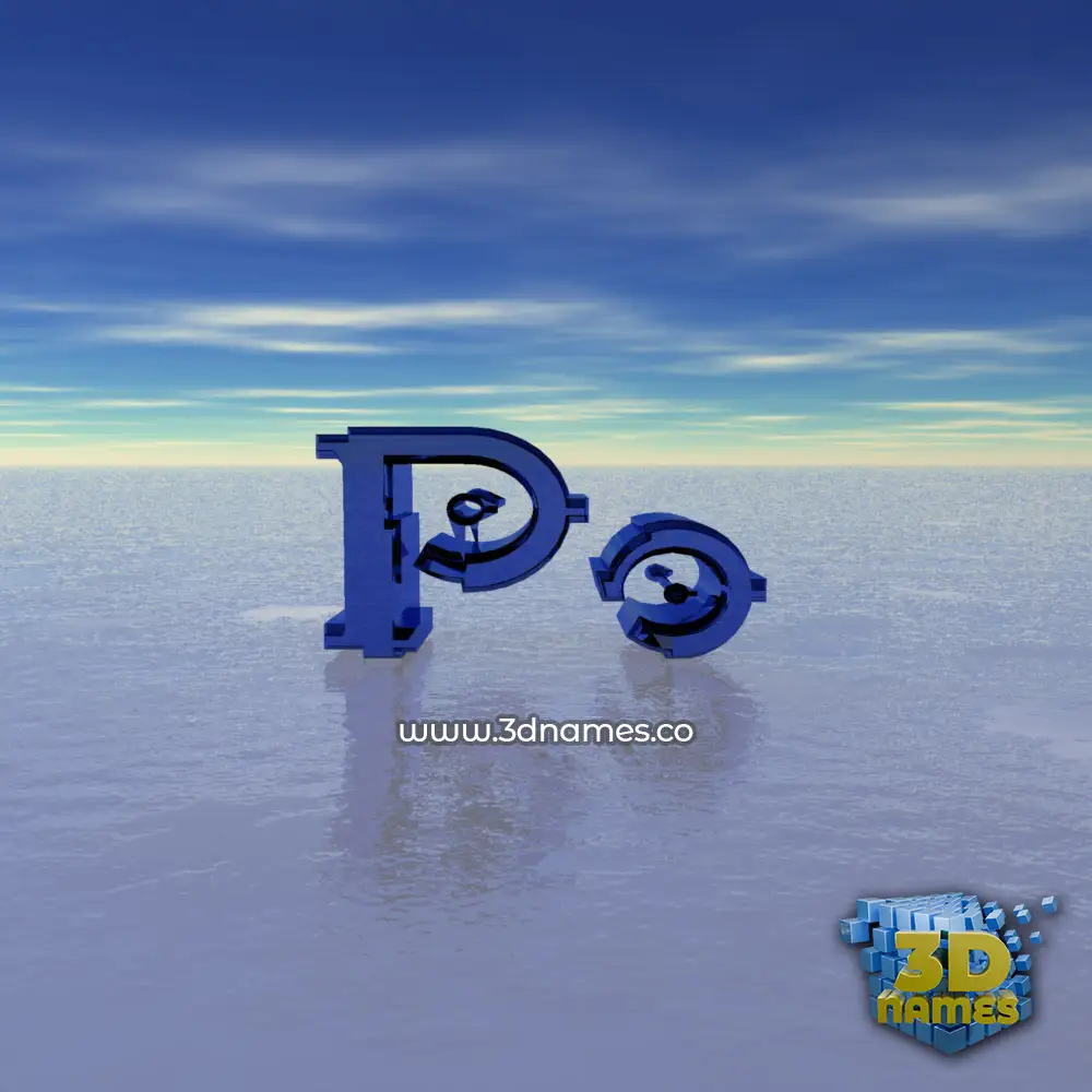 po in Horizon style - 3D name wallpaper