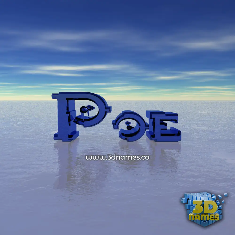 poe in Horizon style - 3D name wallpaper