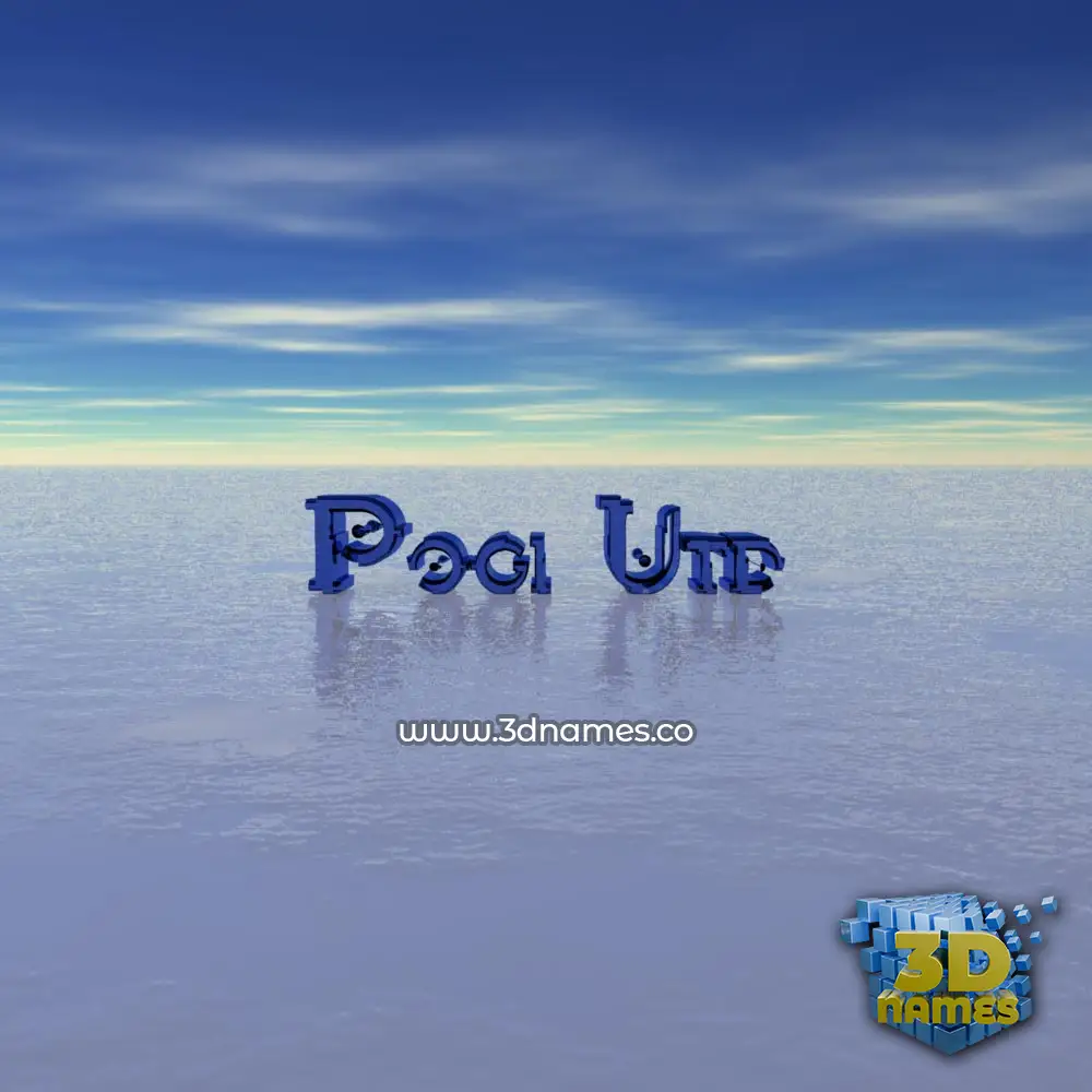 pogi utd in Horizon style - 3D name wallpaper