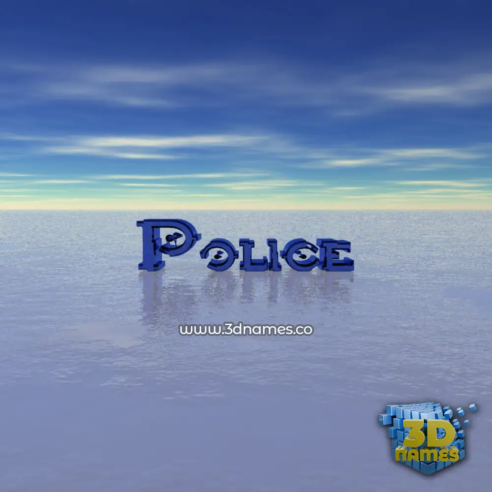 police in Horizon style - 3D name wallpaper